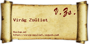 Virág Zsüliet névjegykártya